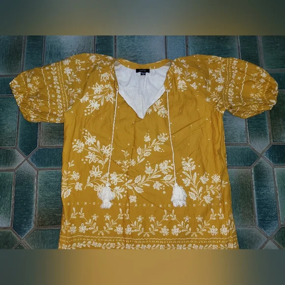 Karen Kane Women's Puff Sleeve Tassel Dress - Picture 4 of 8